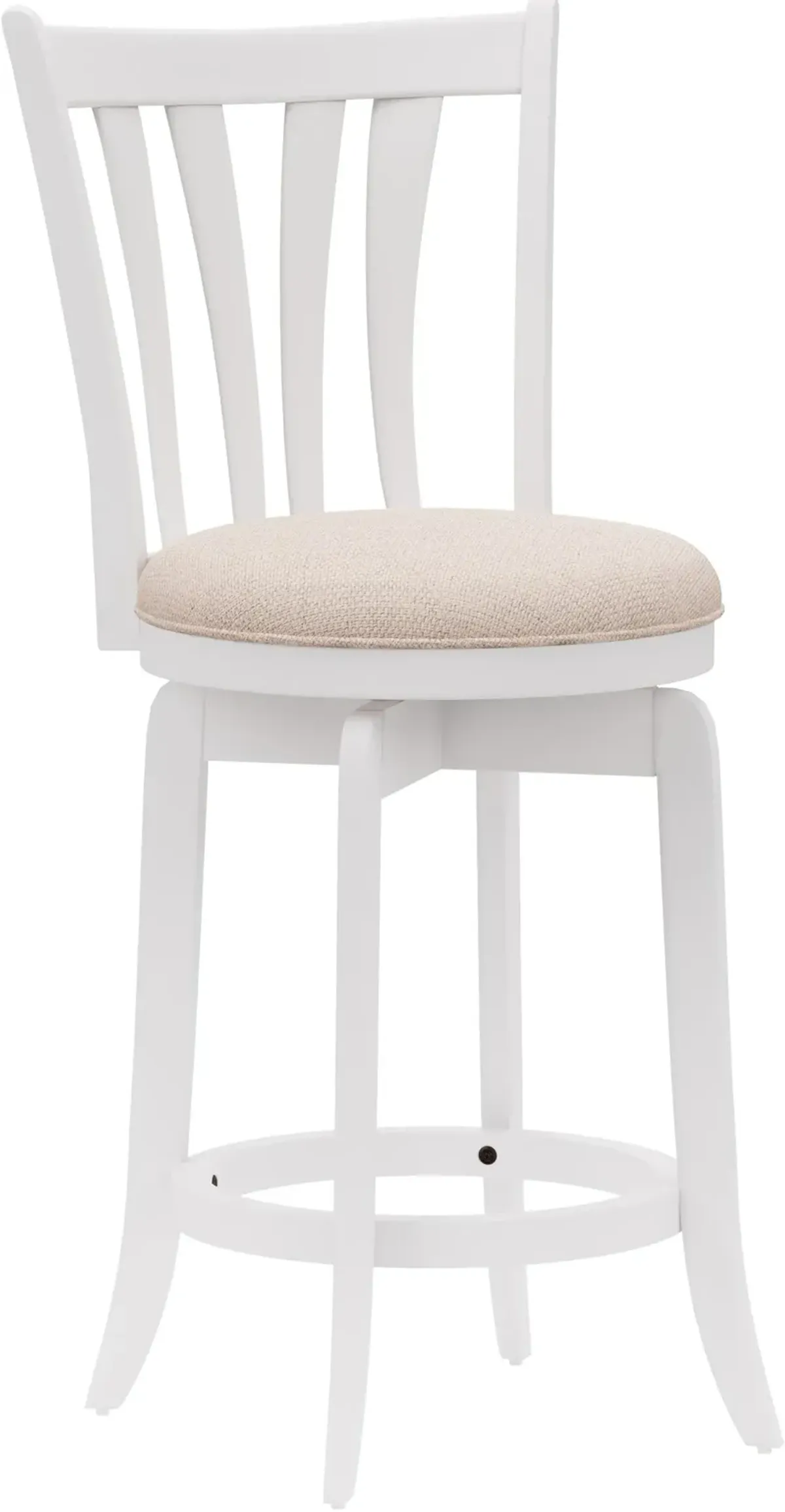 Roberta Swivel Counter-Height Stool - White