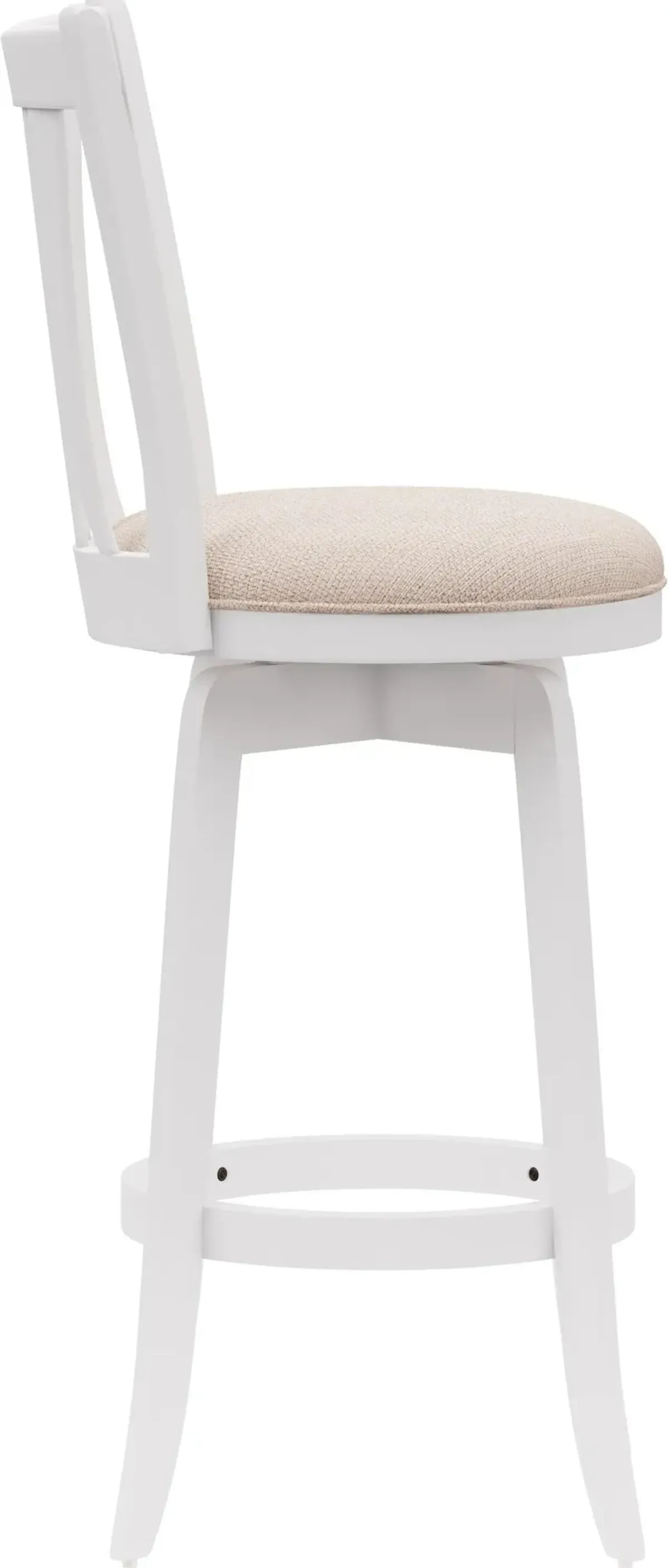 Roberta Swivel Bar Stool - White