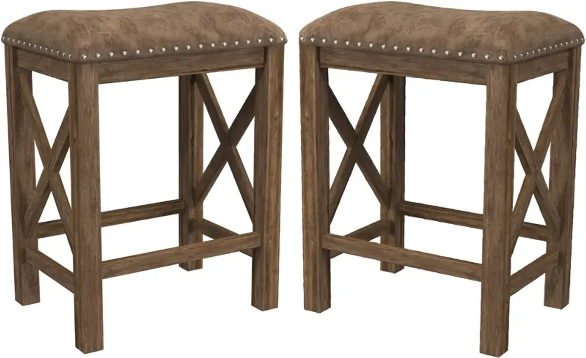 Mazey Set Of 2 Counter-Height Stools