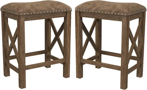 Mazey Set Of 2 Counter-Height Stools