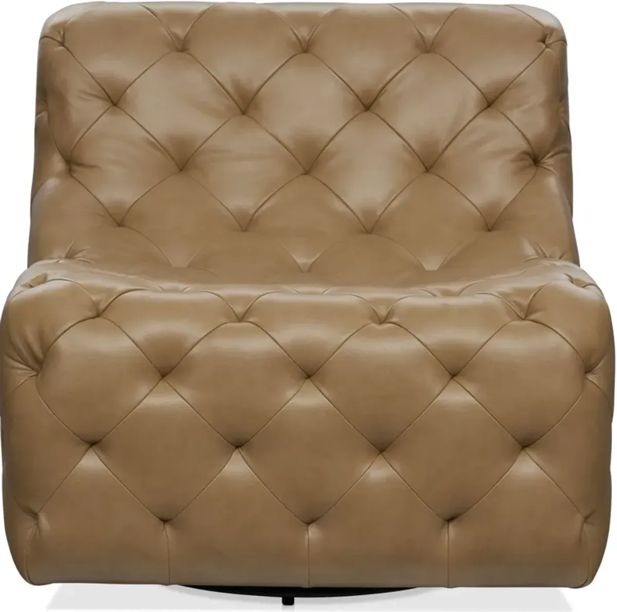 Elliot Armless Swivel Accent Chair - Camel