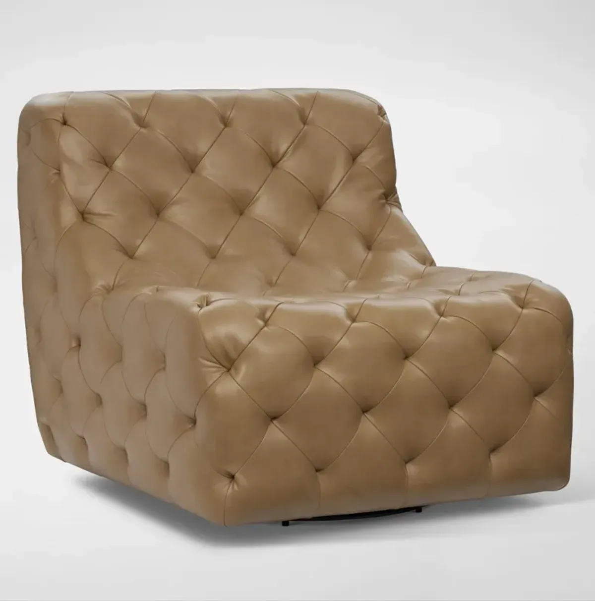 Elliot Armless Swivel Accent Chair - Camel