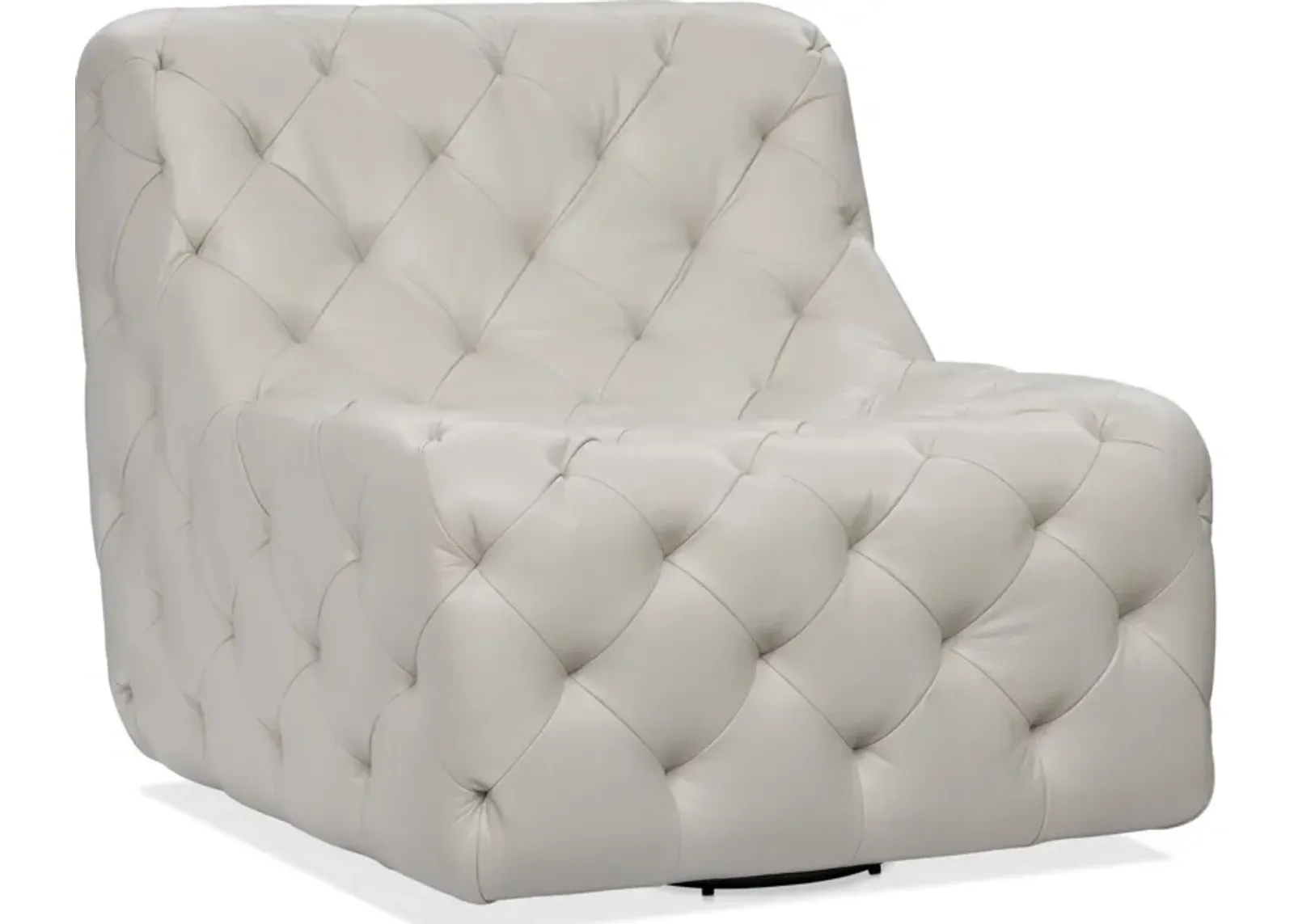 Elliot Armless Swivel Accent Chair - Ivory