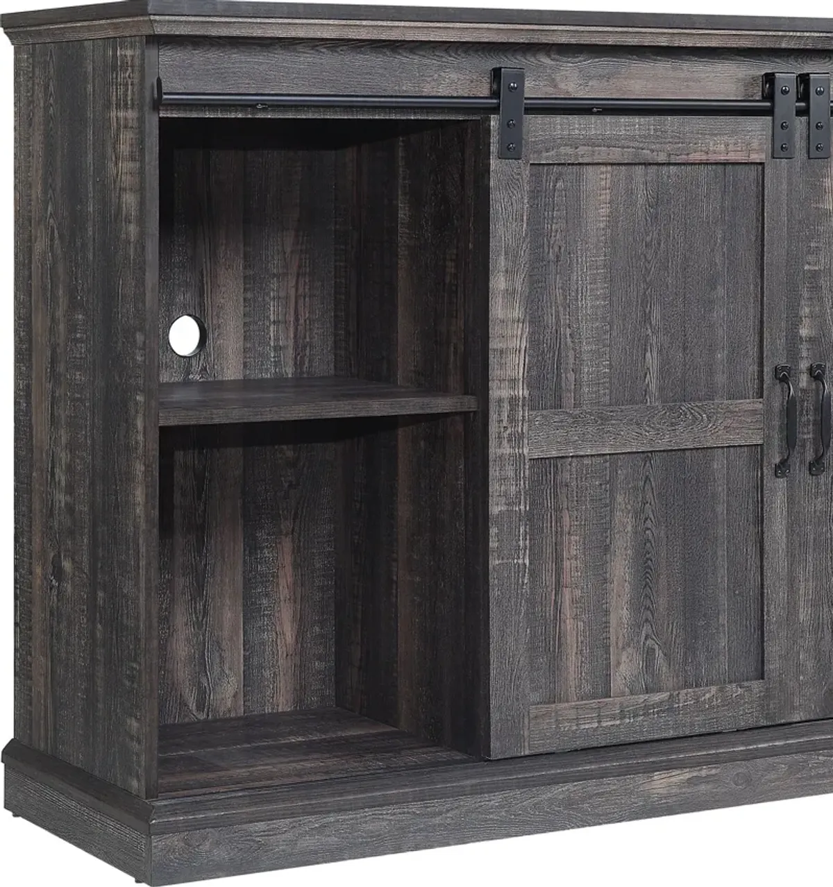 Janelle TV Stand with Fireplace - Brown