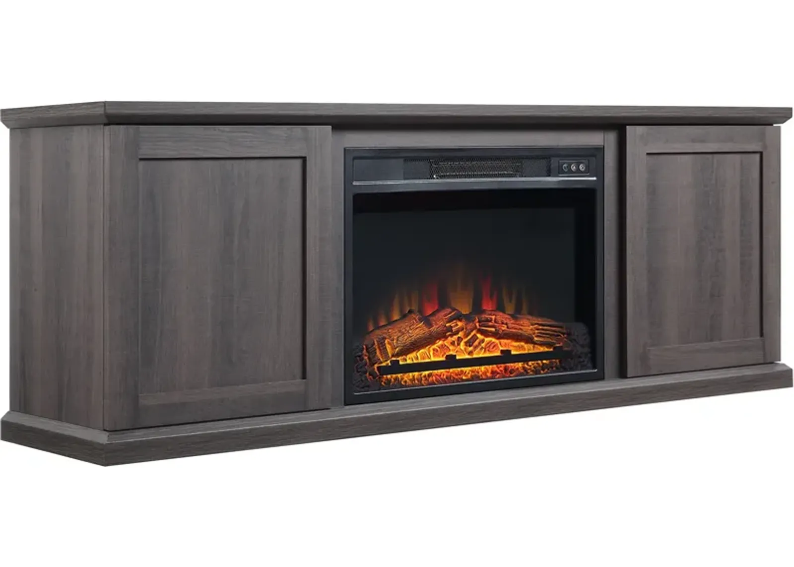 Quinta TV Stand with Fireplace - Brown