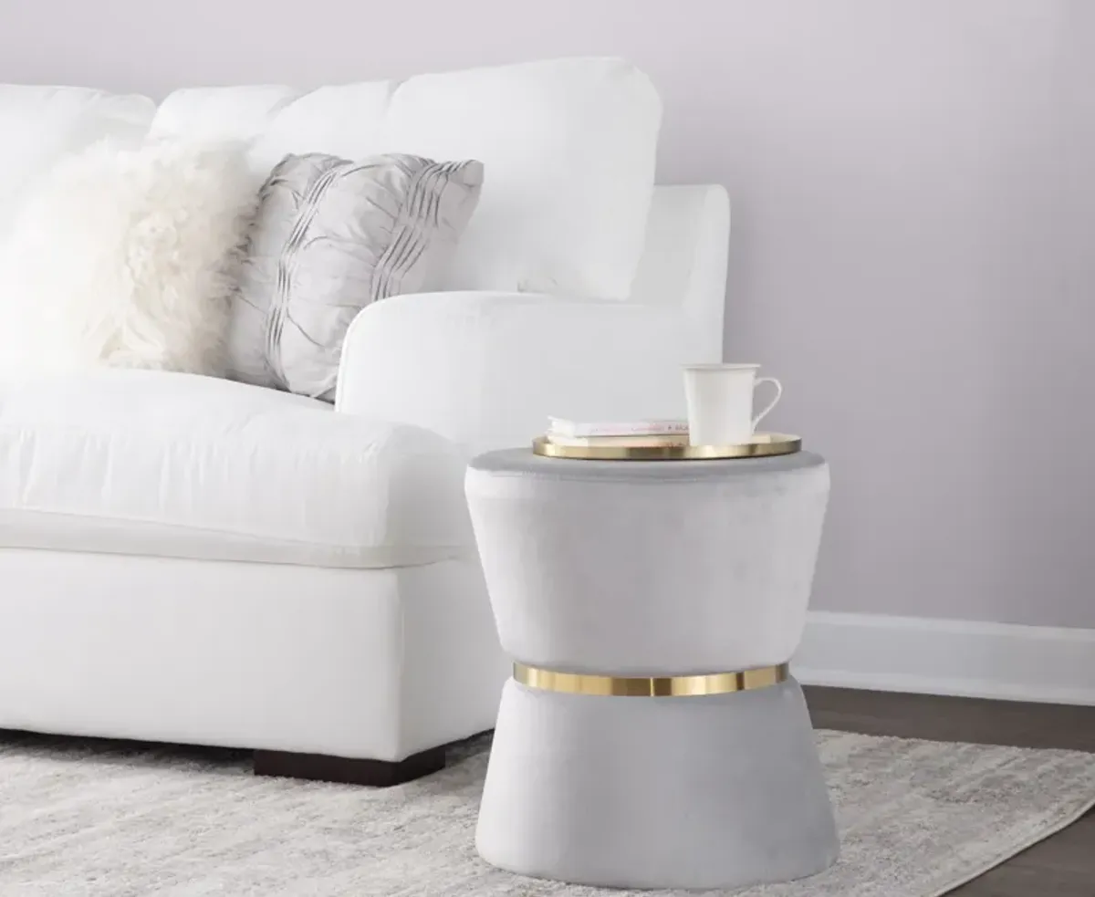 Avila Ottoman - Gold/Gray