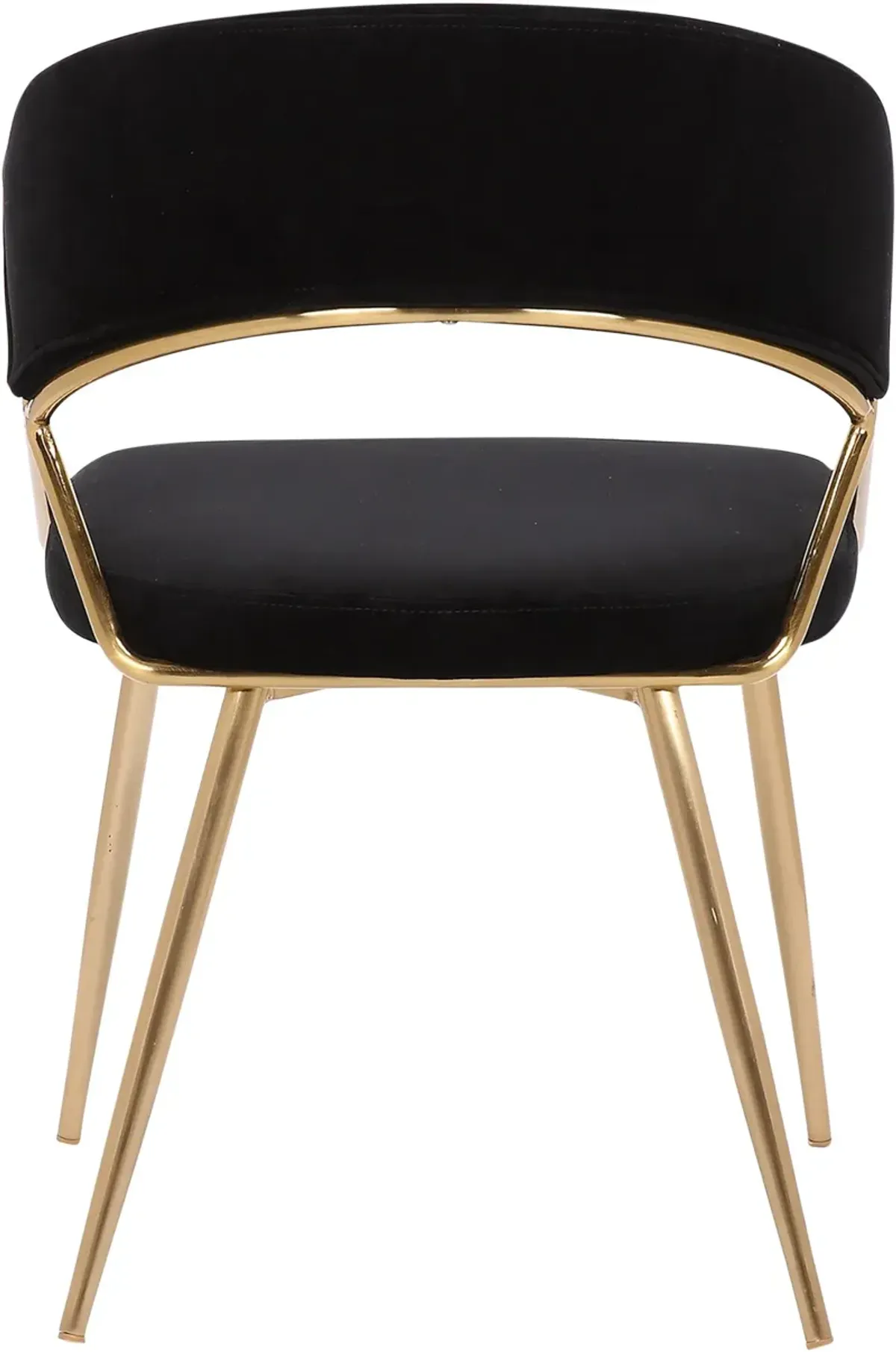 Cyntia 2-Piece Dining Chair Set - Black/Gold