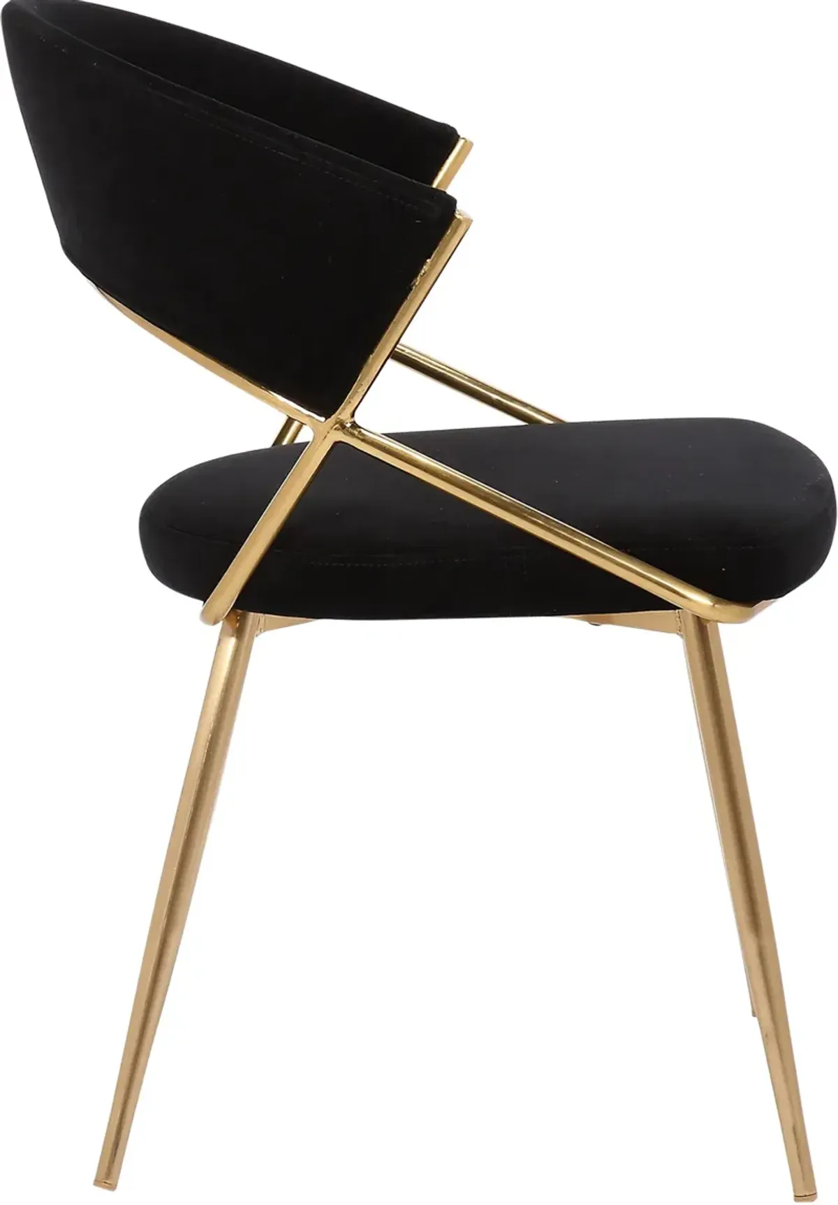 Cyntia 2-Piece Dining Chair Set - Black/Gold