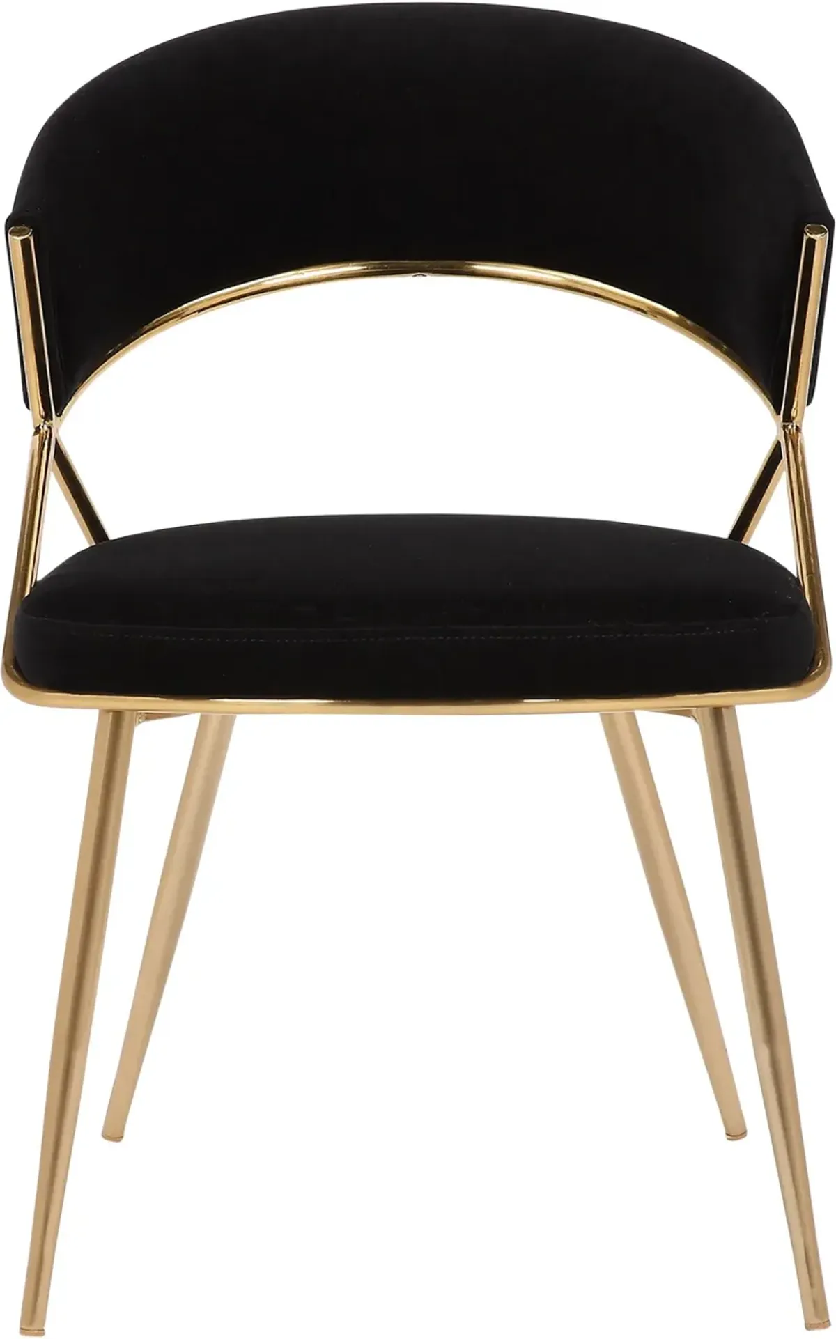 Cyntia 2-Piece Dining Chair Set - Black/Gold