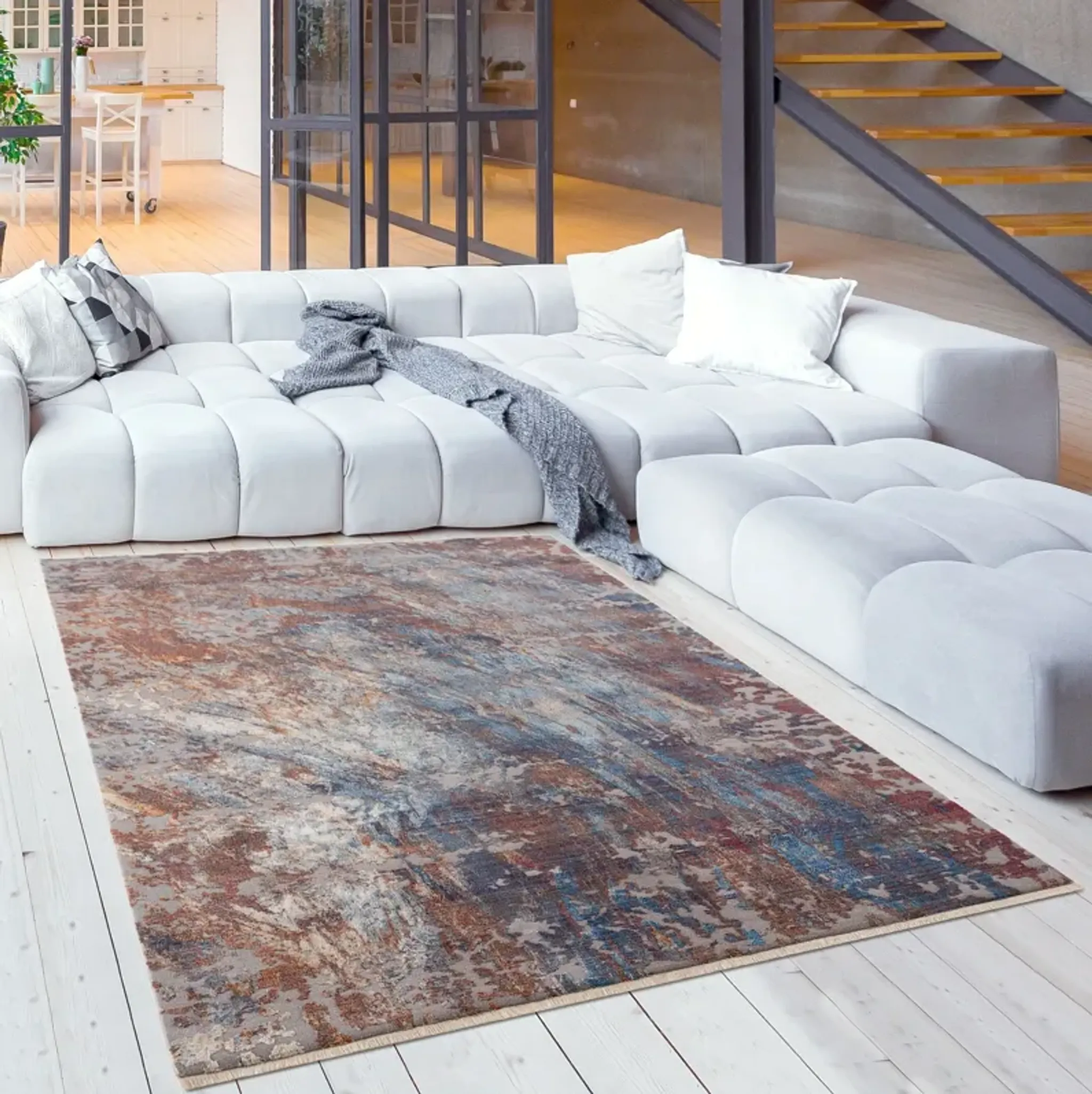 Tasha 8' x 11' Area Rug - Blue | Furniture.com