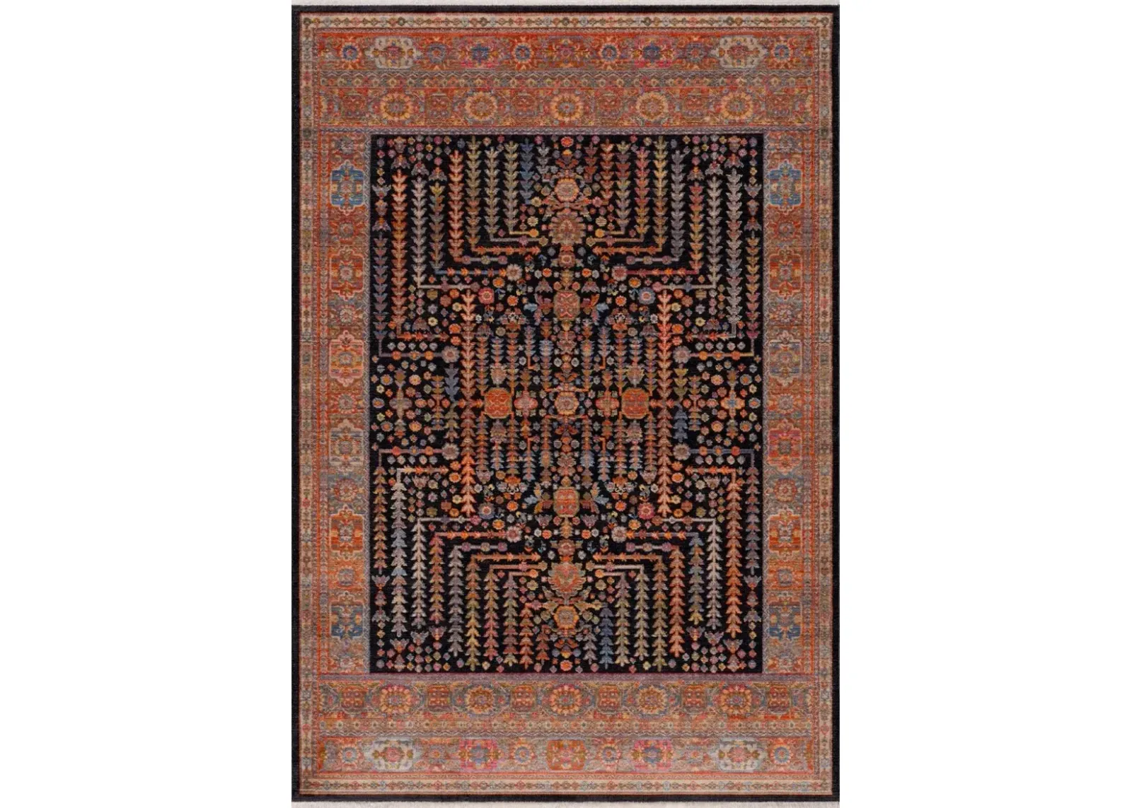 Afia 5' x 8' Area Rug - Red/Black