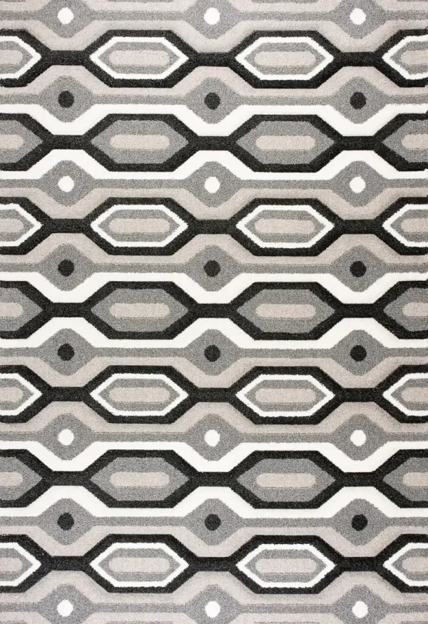 Deji 8' x 11' Area Rug - Gray/Black