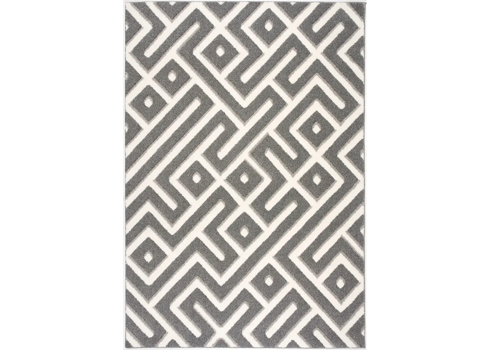 Deji 5' x 8' Area Rug -  Gray/White