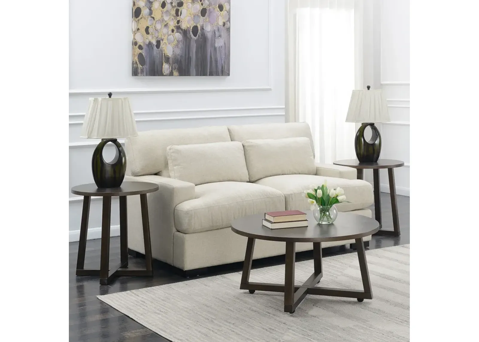 Kensie 3-Piece Table Set with Coffee Table and 2 End Tables