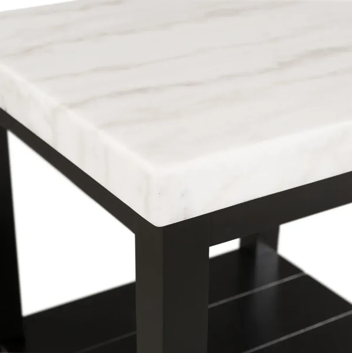 Jordie Marble Square End Table