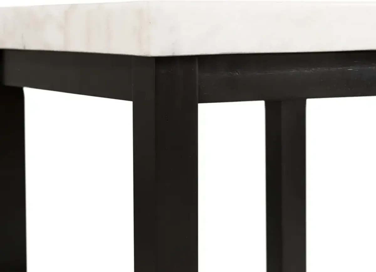 Jordie Marble Square End Table