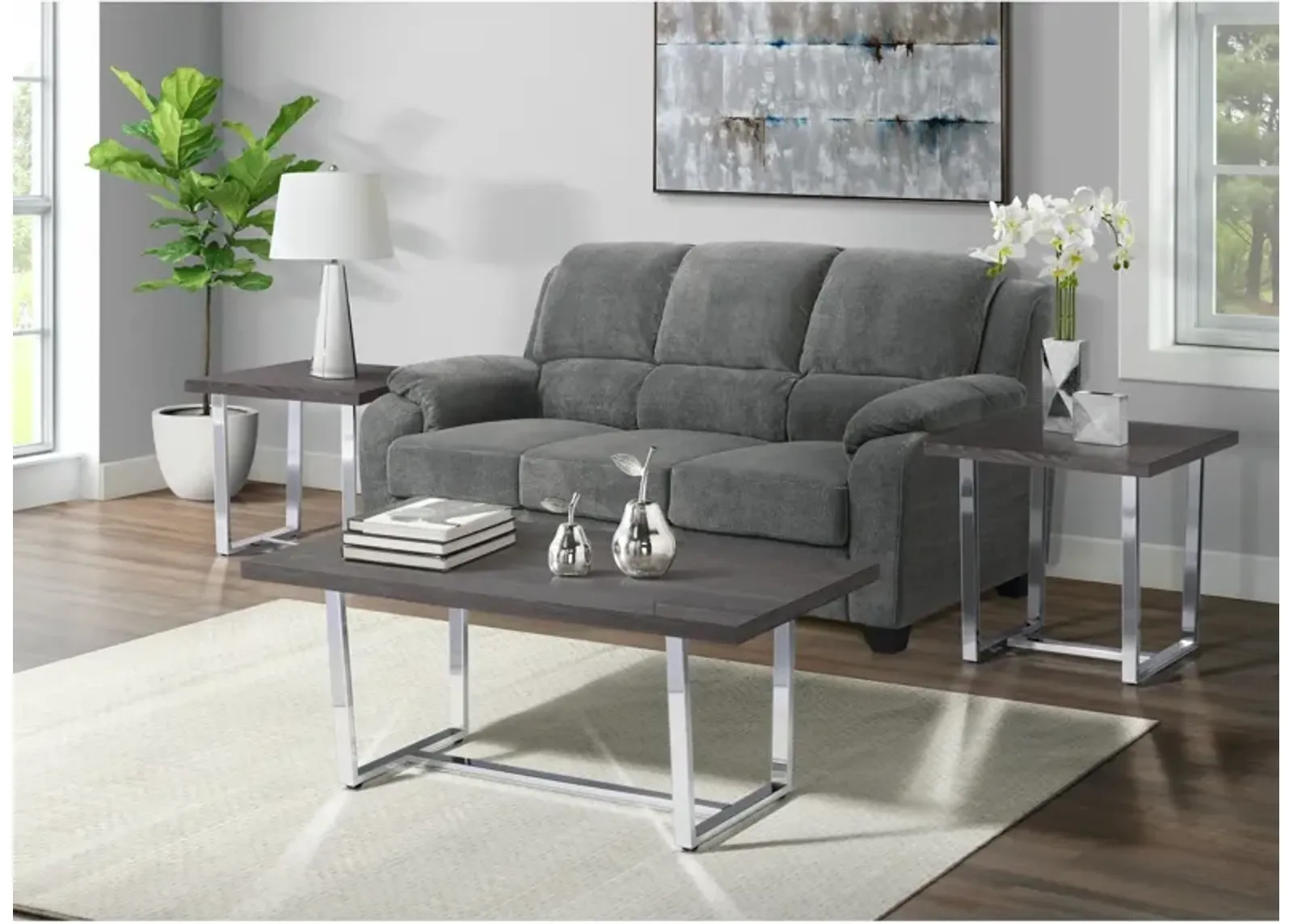 Pauline 3-Piece Table Set with Coffee Table and 2 End Tables