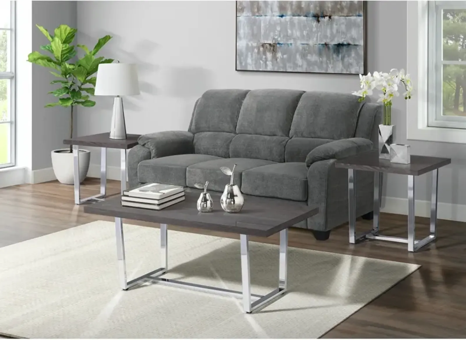 Pauline 3-Piece Table Set with Coffee Table and 2 End Tables