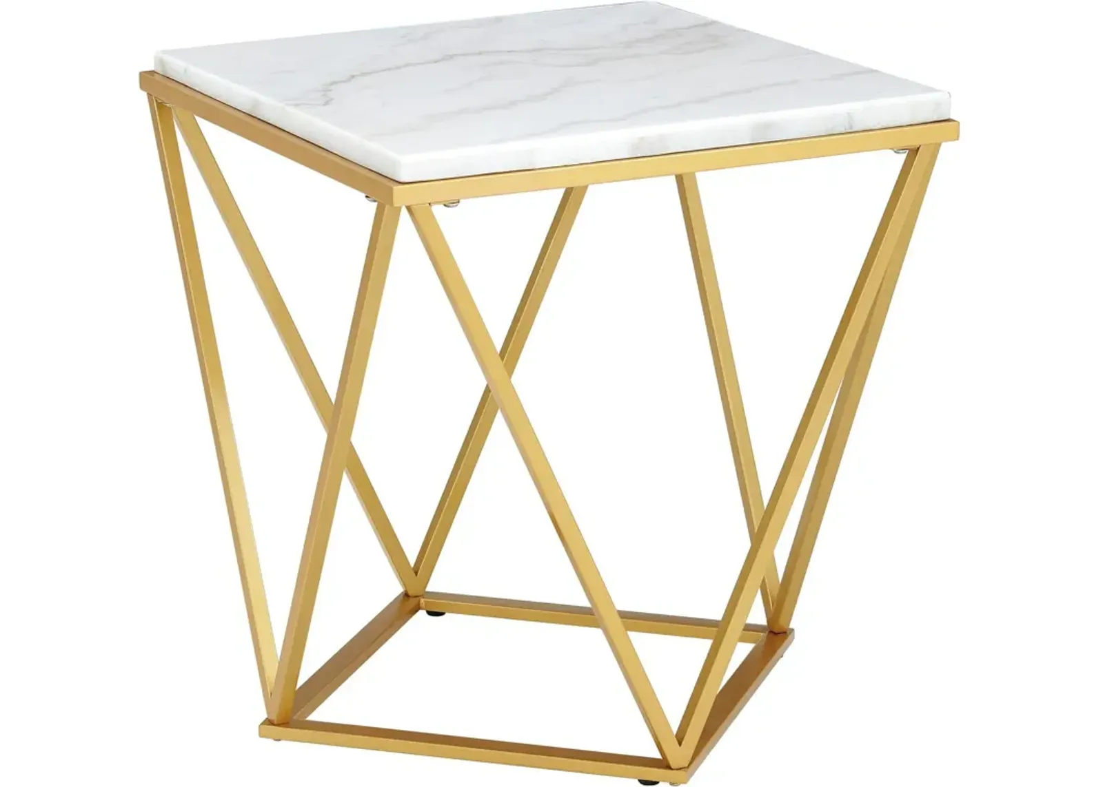 Harville End Table with Gold Metal