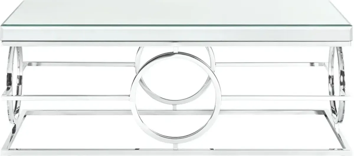 Rehan Rectangle Mirrored Coffee Table