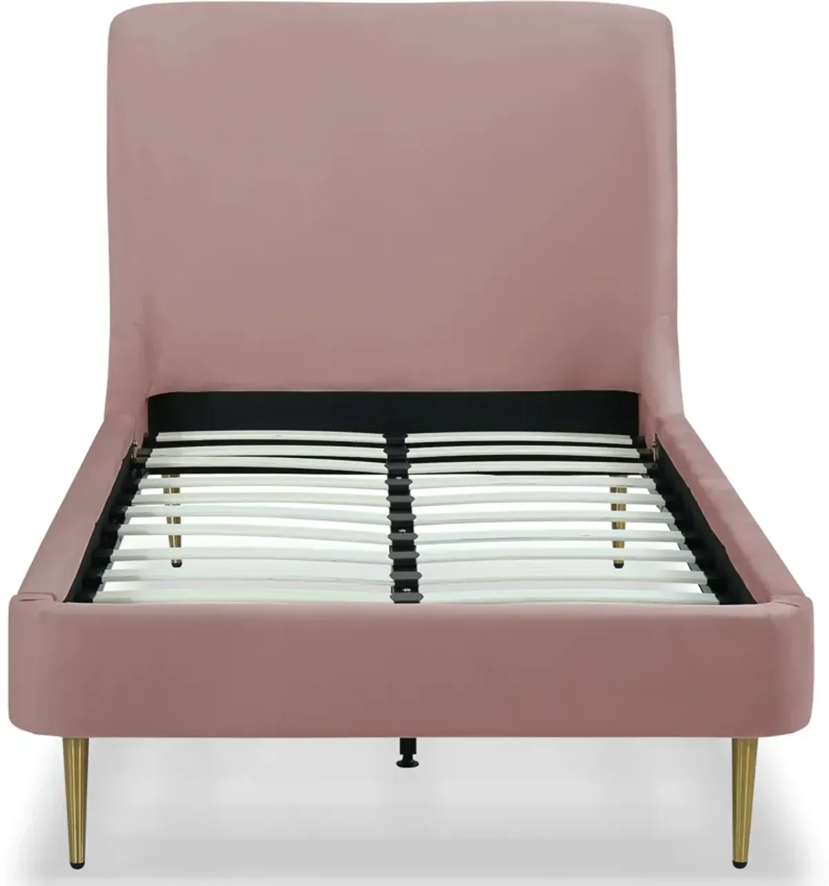 Hudgens Twin Upholstered Platform Bed - Blush