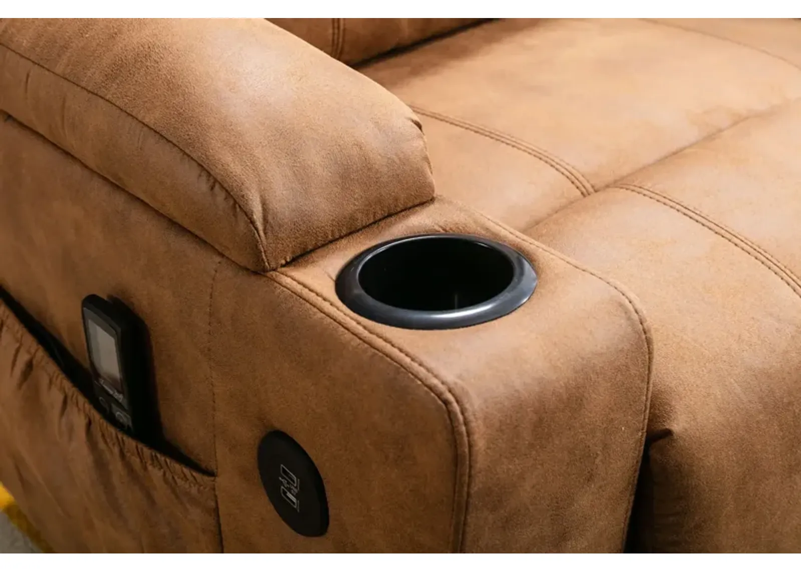 Deans Oversized Power Lift Recliner - Camel