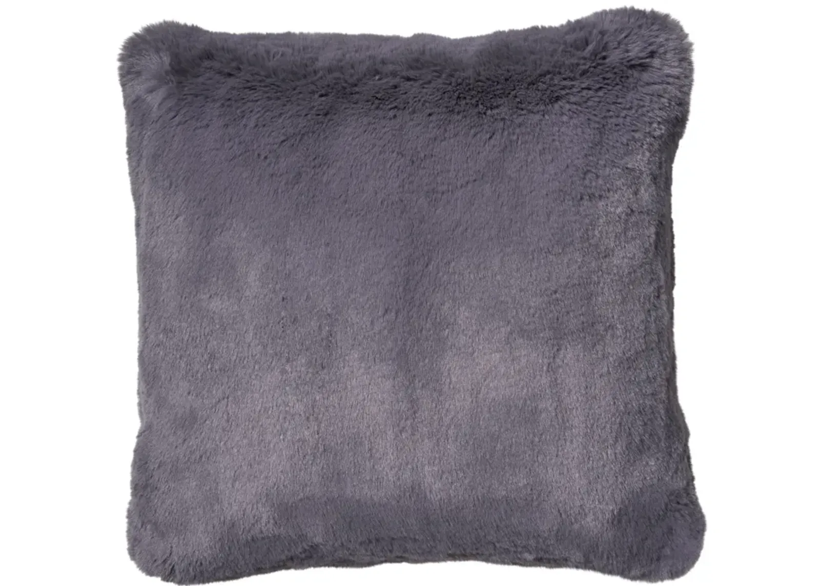 Faux Fur Pillow - Big Bear Eggplant