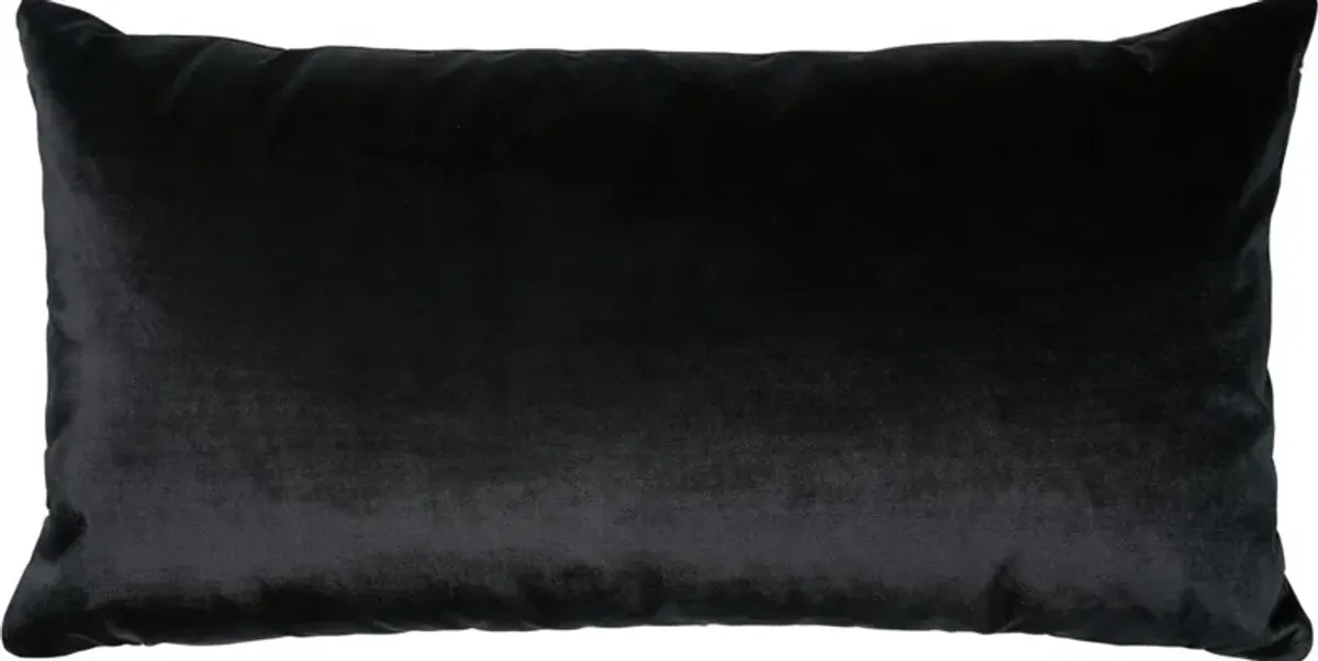 Luxe Velvet 14" x 26" Pillow - Black