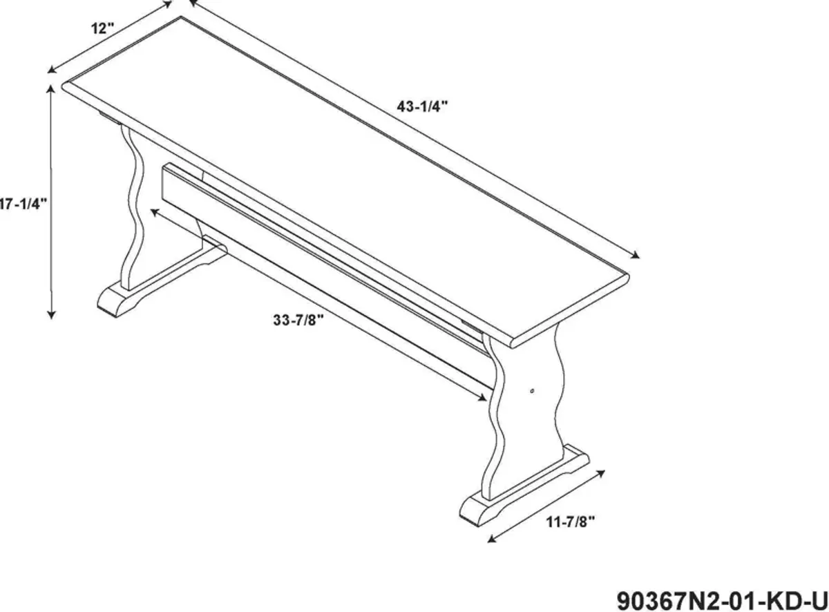 Chelsea Bench - Walnut