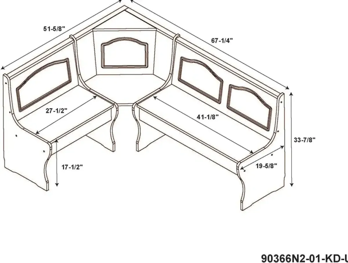 Chelsea Corner Bench - Natural