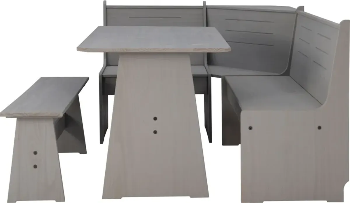 Sunday Dining Table, Banquette and Bench - Gray