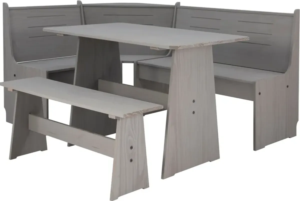 Sunday Dining Table, Banquette and Bench - Gray