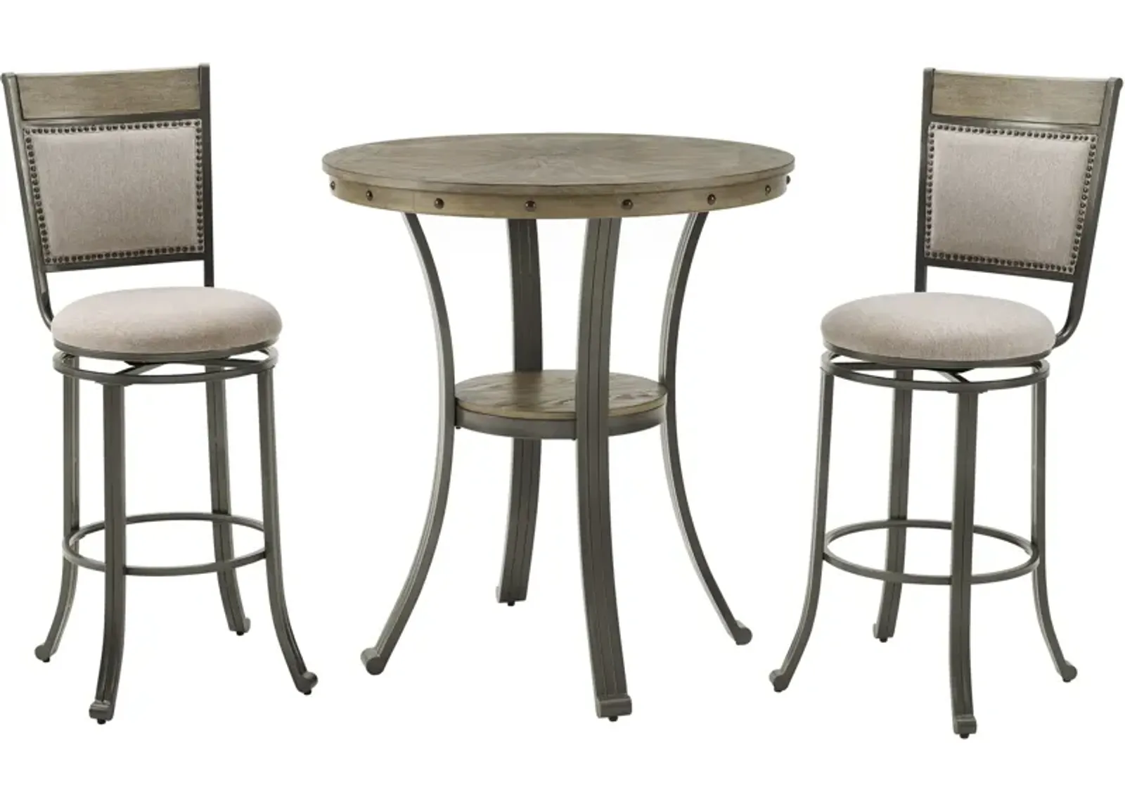 Cyril 3-Piece Pub Set - Pewter