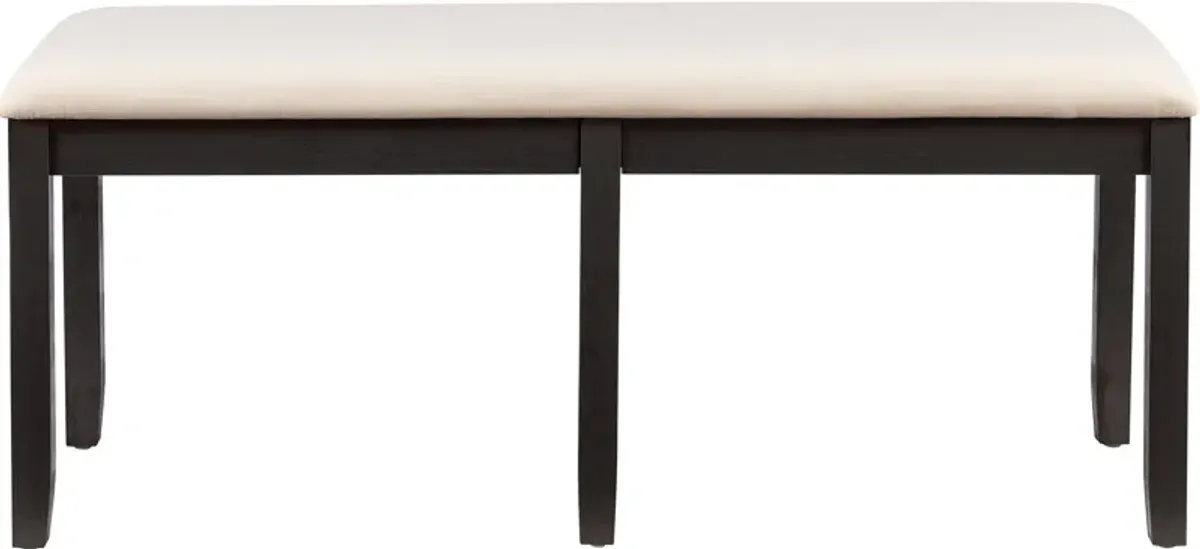 Rozon Backless Dining Bench - Dark Cherry