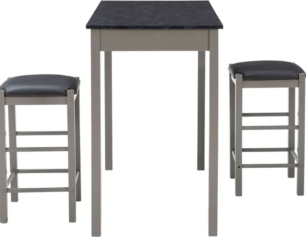 Brewer 3-Piece Counter-Height Dining Set