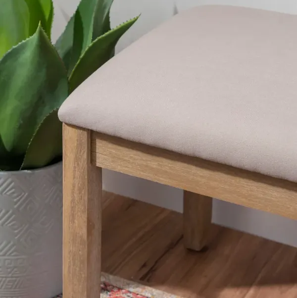 Rozon Dining Table, 4 Side Chairs and Bench - Natural