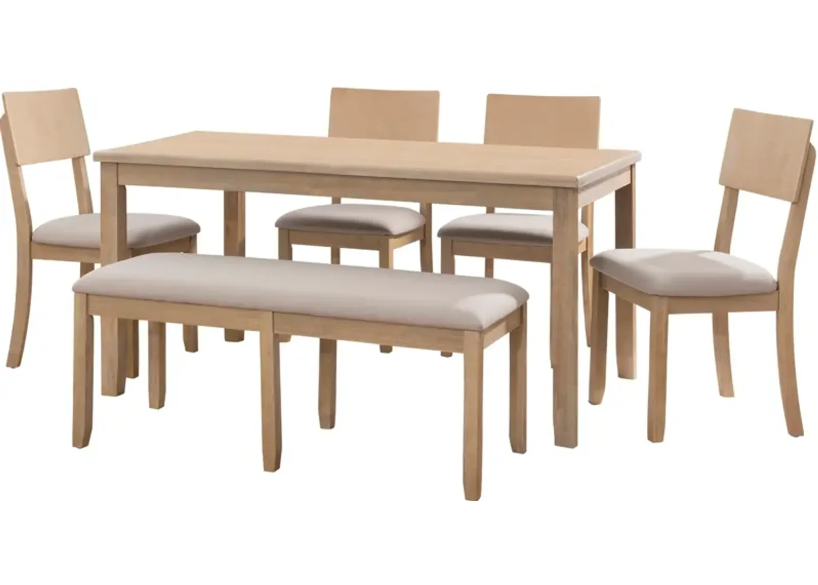 Rozon 6-Piece Dining Set - Natural