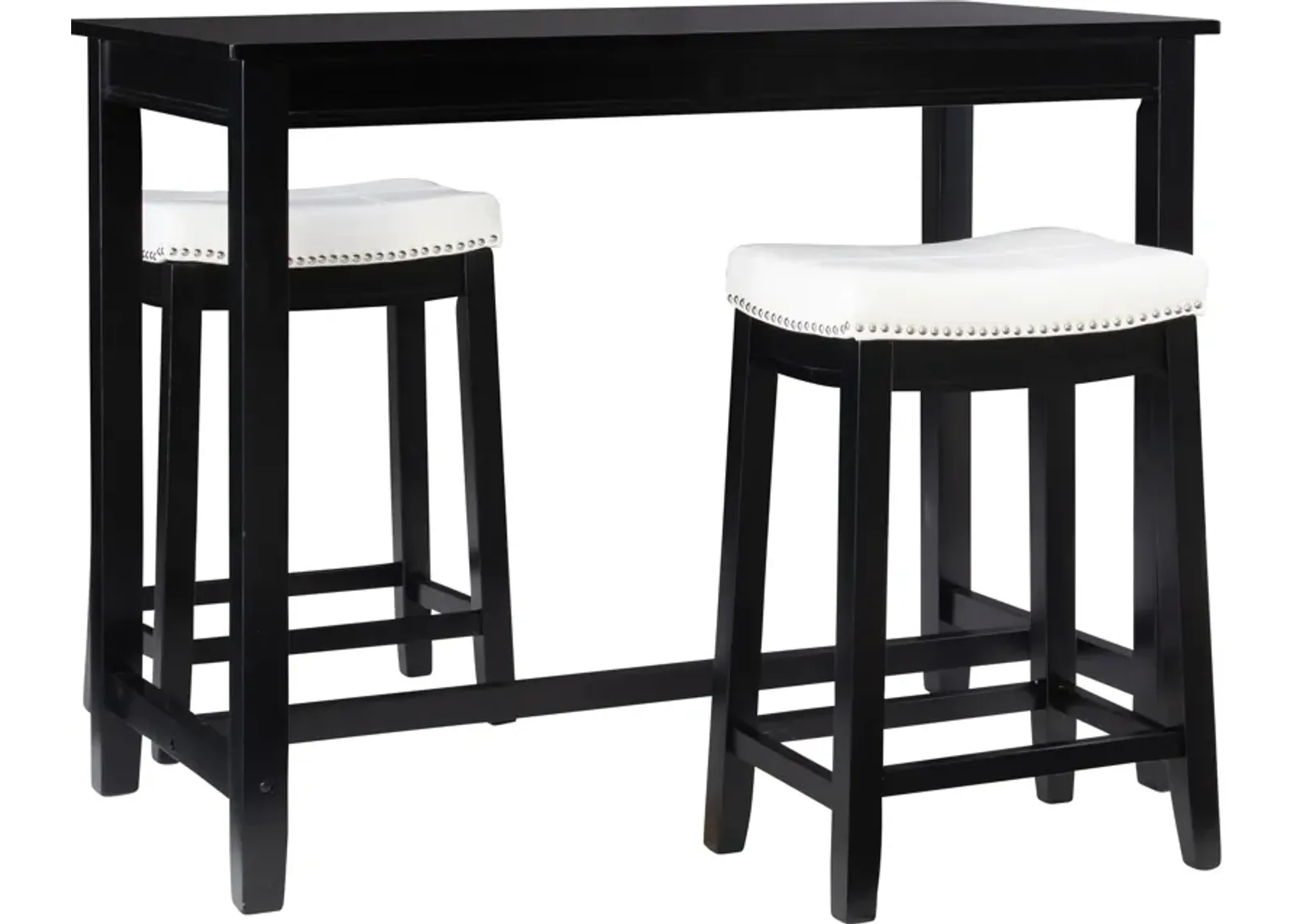 Wilcox 3-Piece Counter-Height Dining Set - Black/White