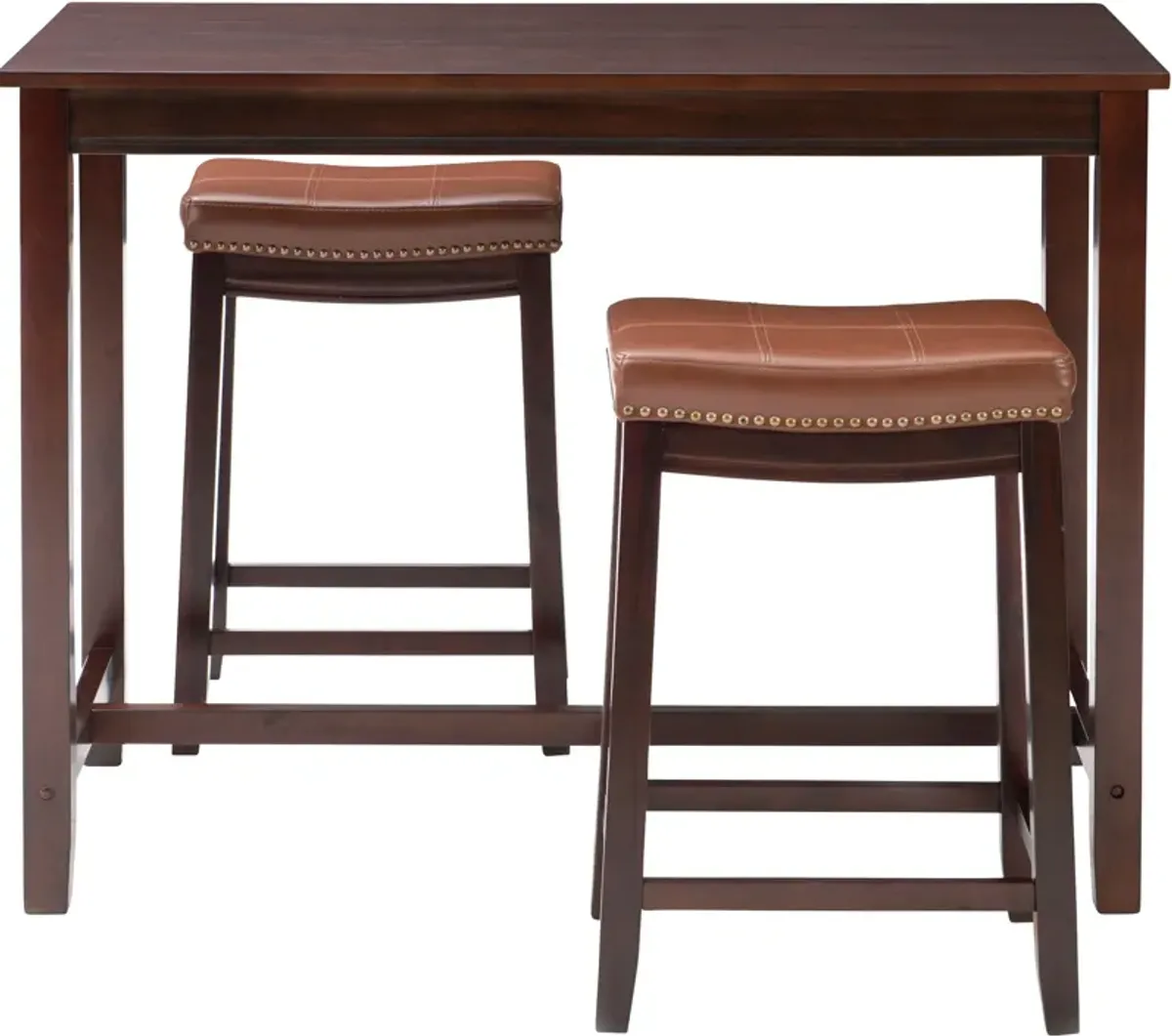 Wilcox 3-Piece Counter-Height Dining Set - Brown/Cognac