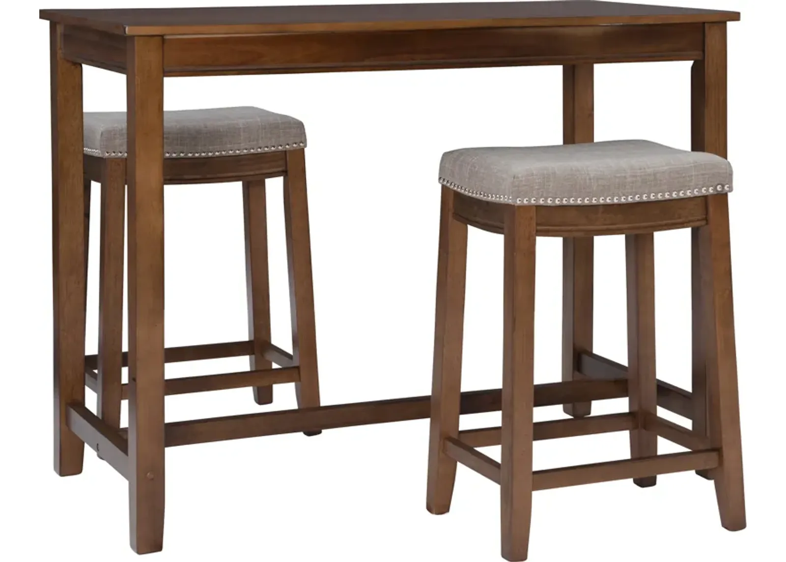 Wilcox 3-Piece Counter-Height Dining Set - Rustic Brown/Gray