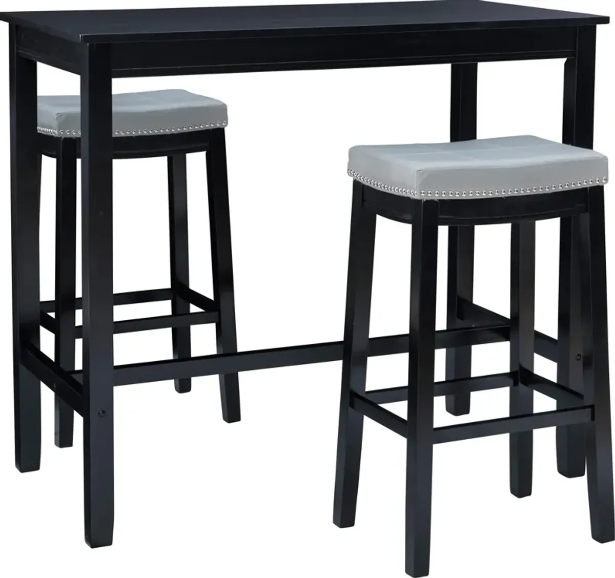 Wilcox 3-Piece Bar Set - Black/Gray