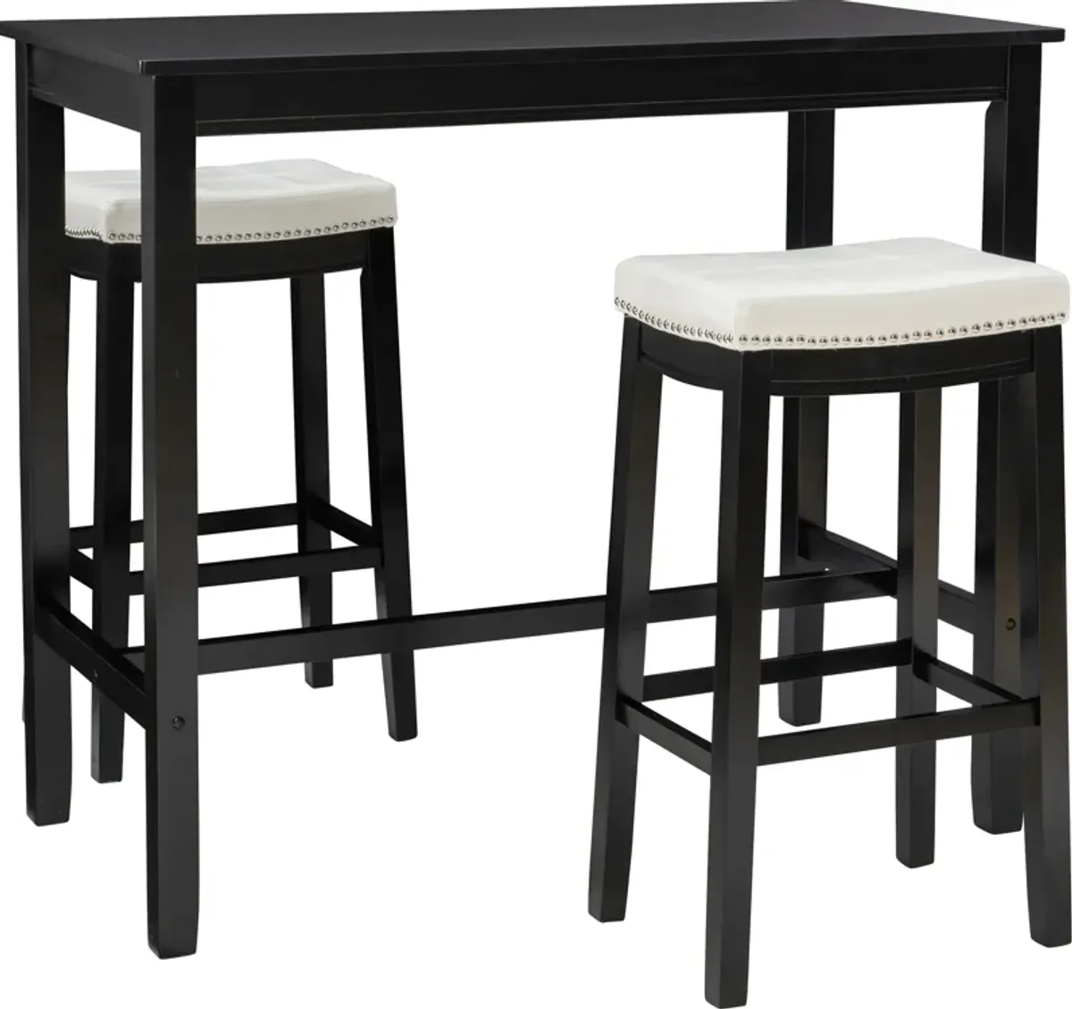 Wilcox 3-Piece Bar Set - Black/White