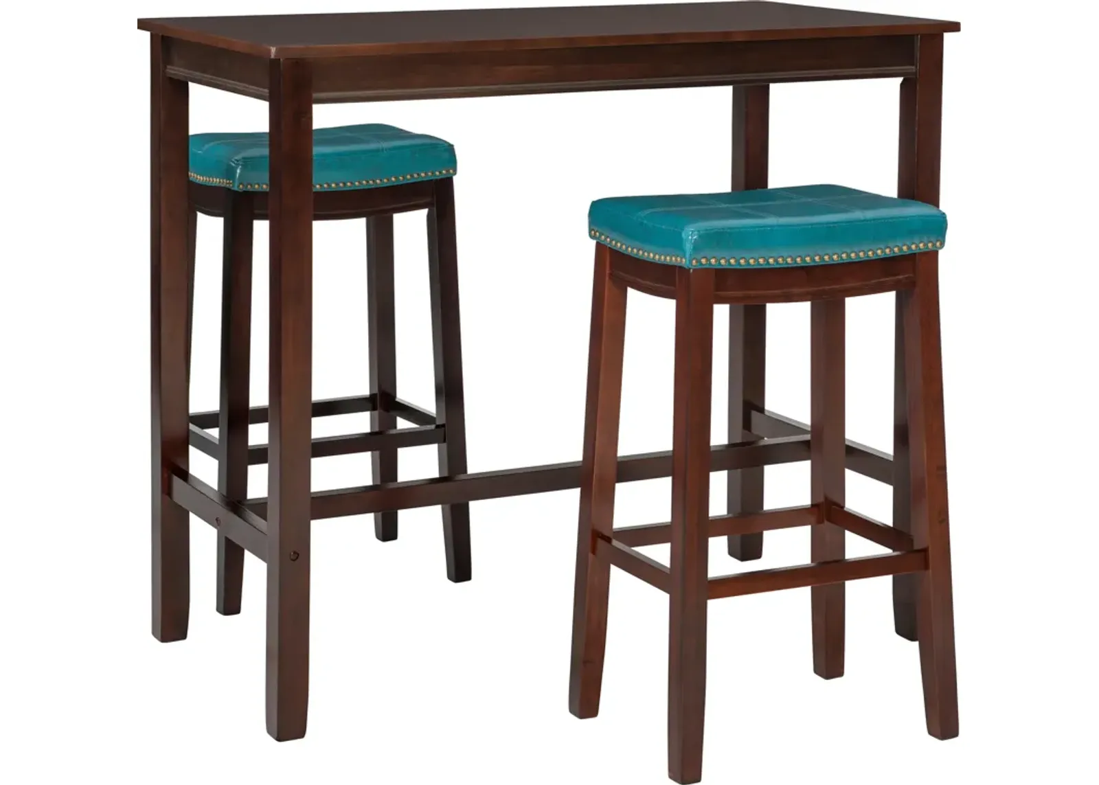 Wilcox 3-Piece Bar Set - Brown/Blue