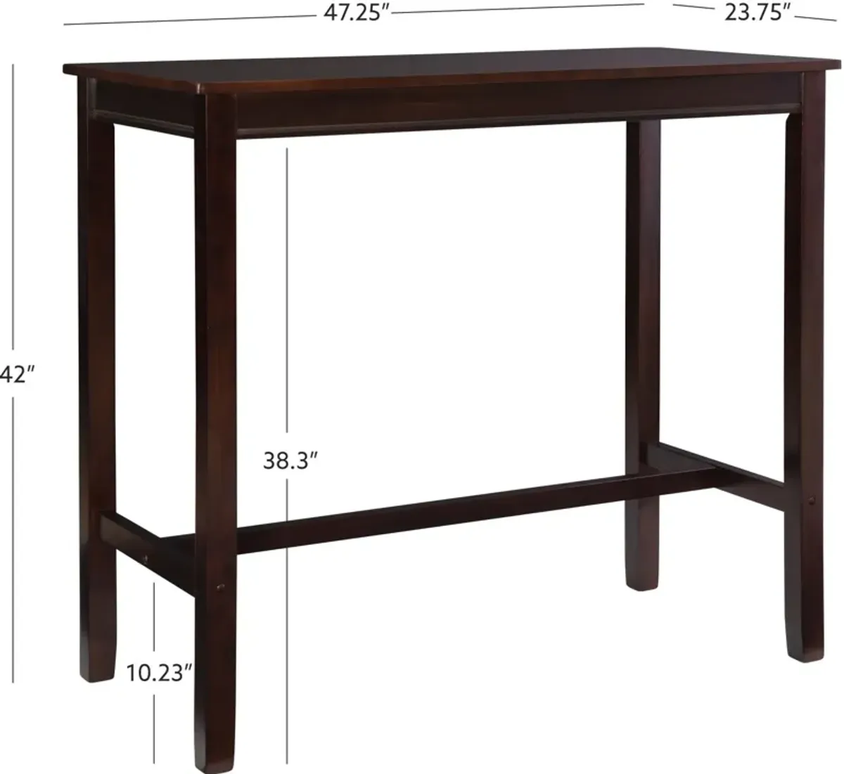 Wilcox Bar Table - Walnut