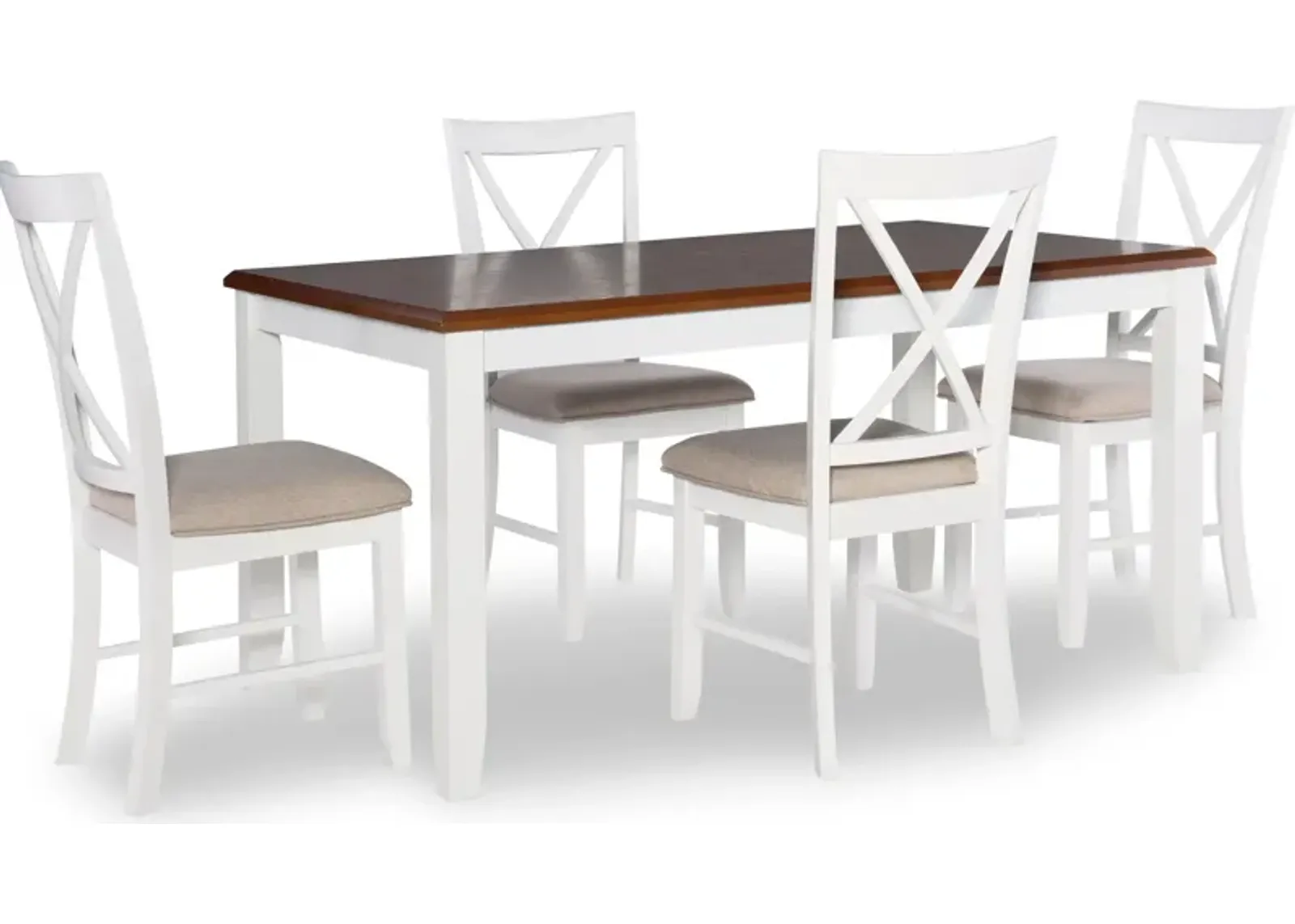 Bassett 5-Piece Dining Set - Honey/White