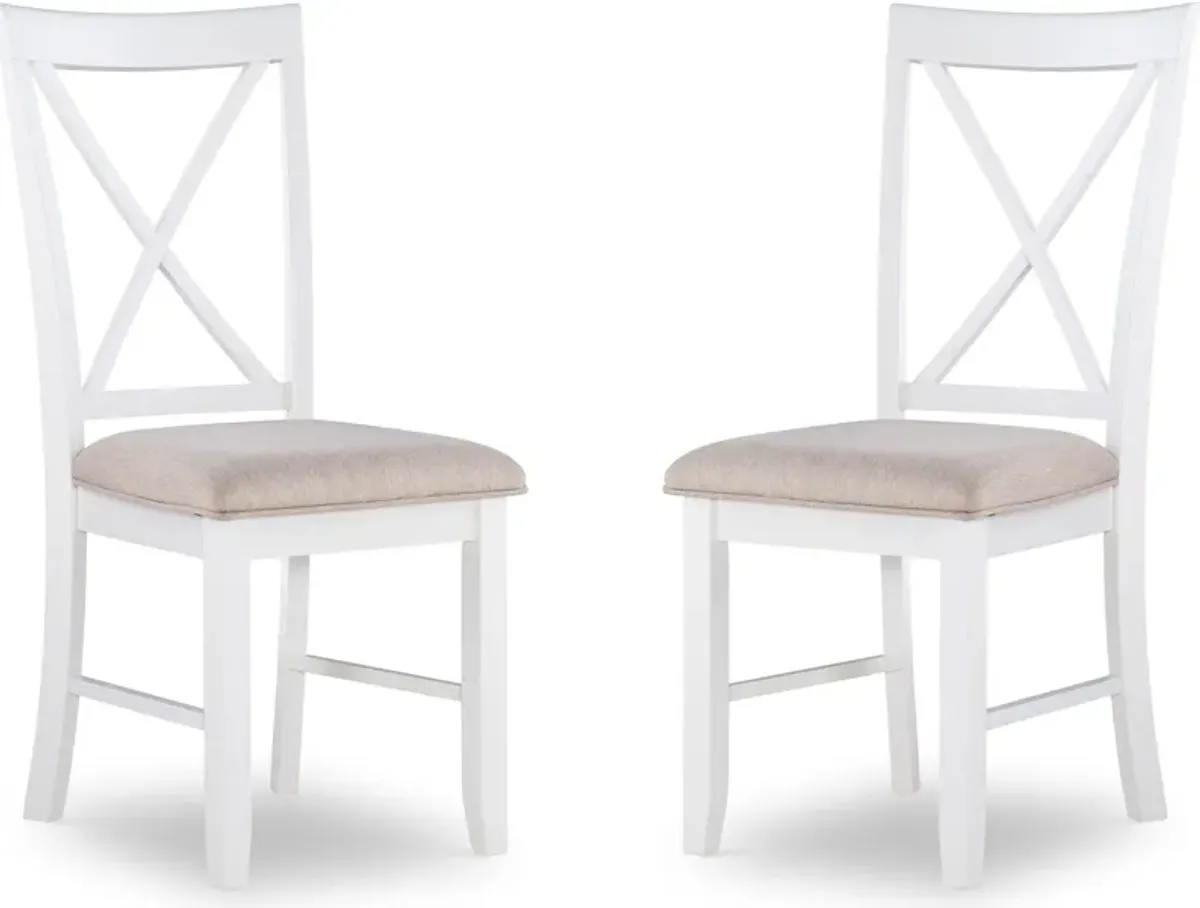 Bassett Set of 2 Dining Chairs - Honey/White