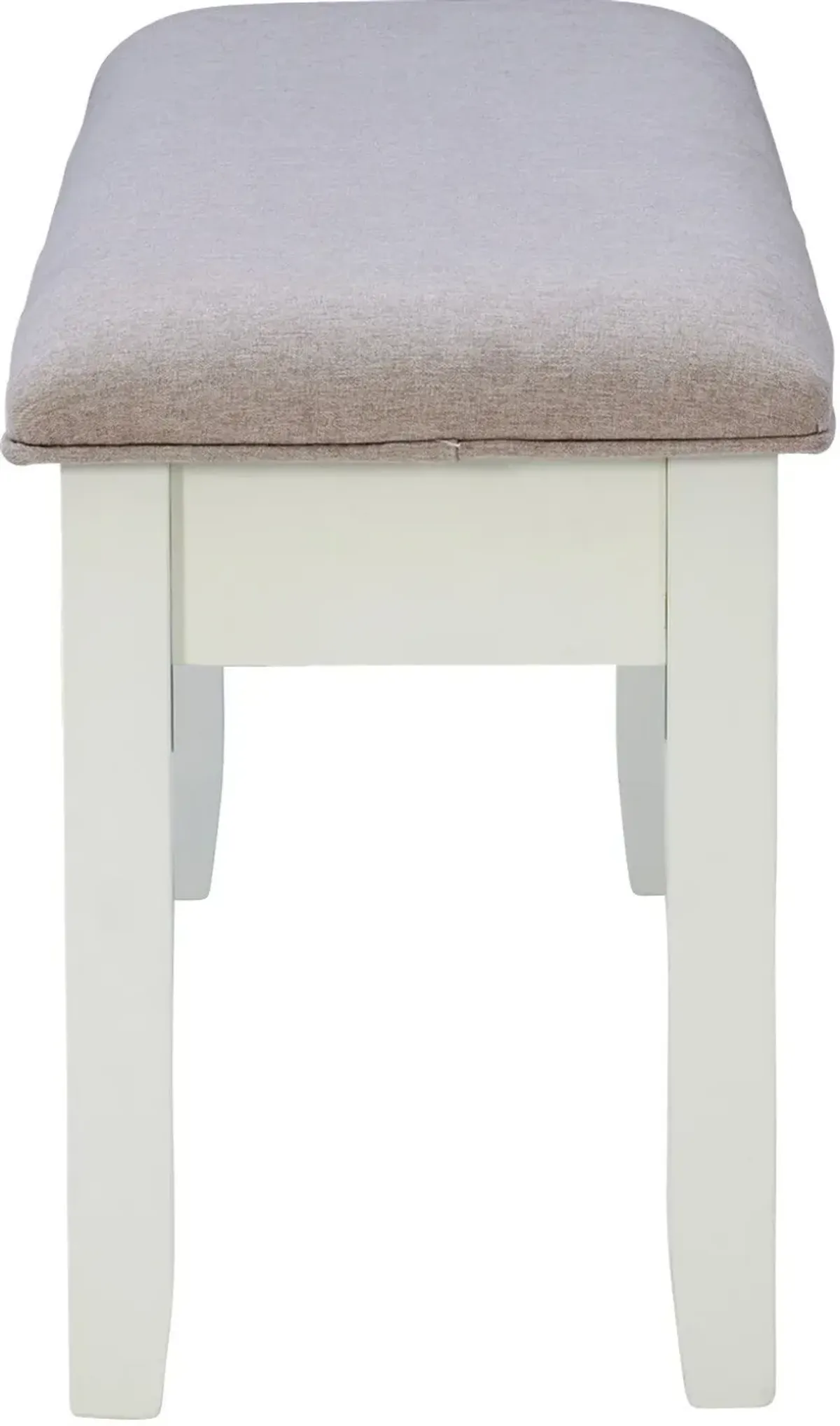 Bassett Dining Bench - Gray/White