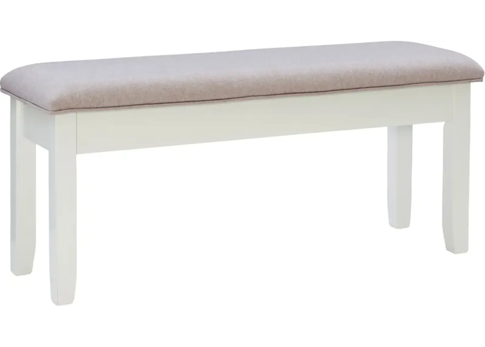 Bassett Dining Bench - Gray/White