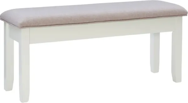 Bassett Dining Bench - Gray/White