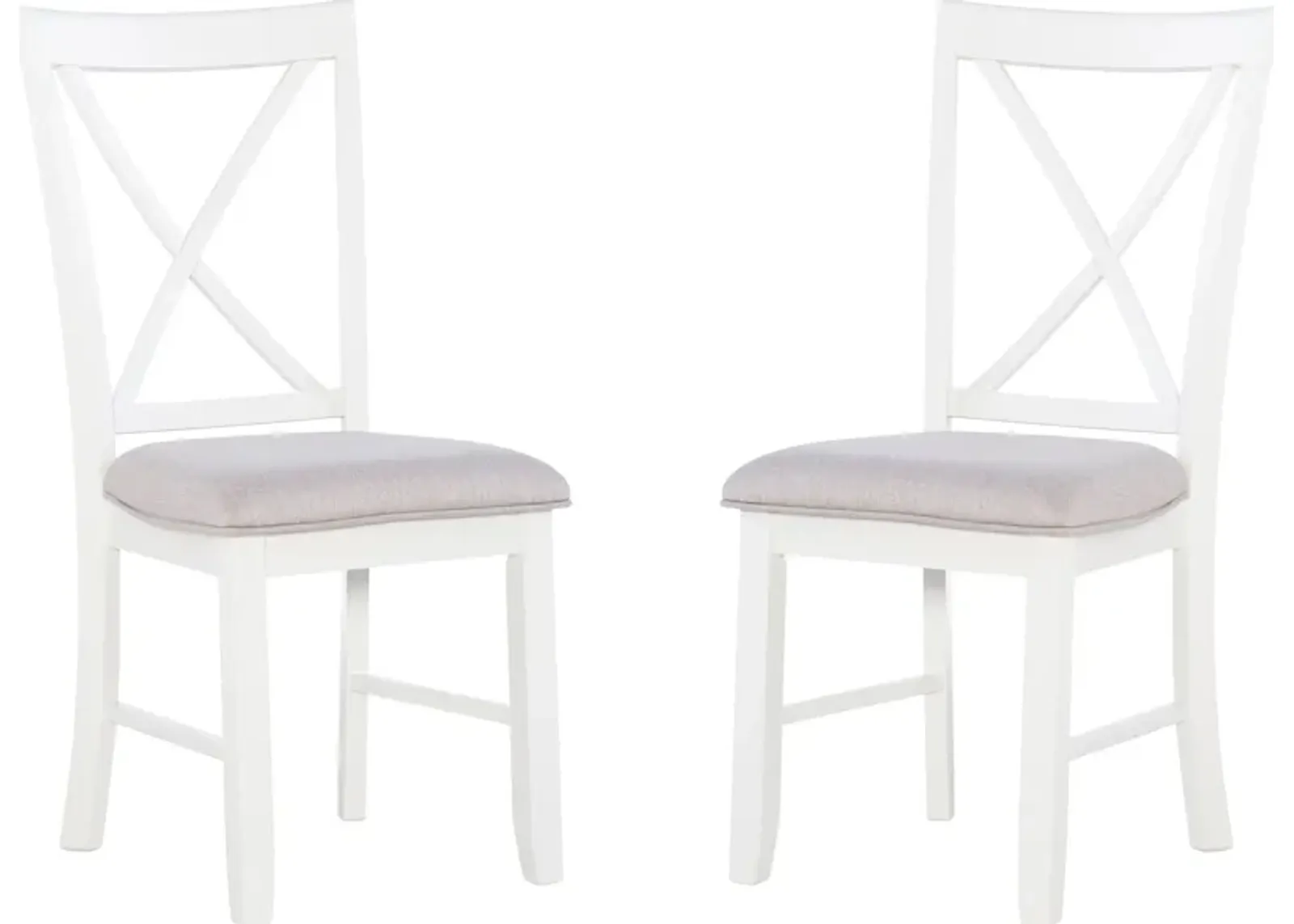 Bassett Set of 2 Dining Chairs - Gray/White